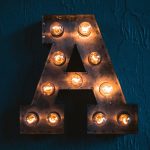 a metal object with lights